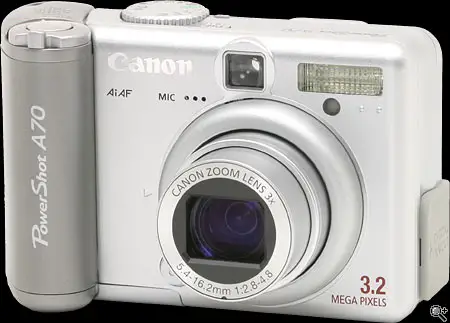 white digital camera with black background