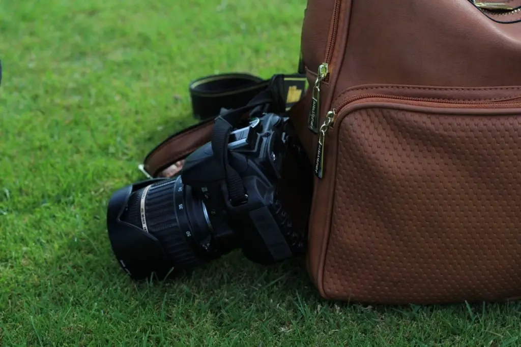 Camera beside the bag for new parents