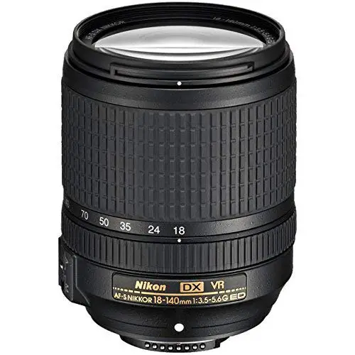 black Nikon AF-S DX NIKKOR lens