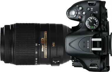 Top view of Nikon Camera + Lens