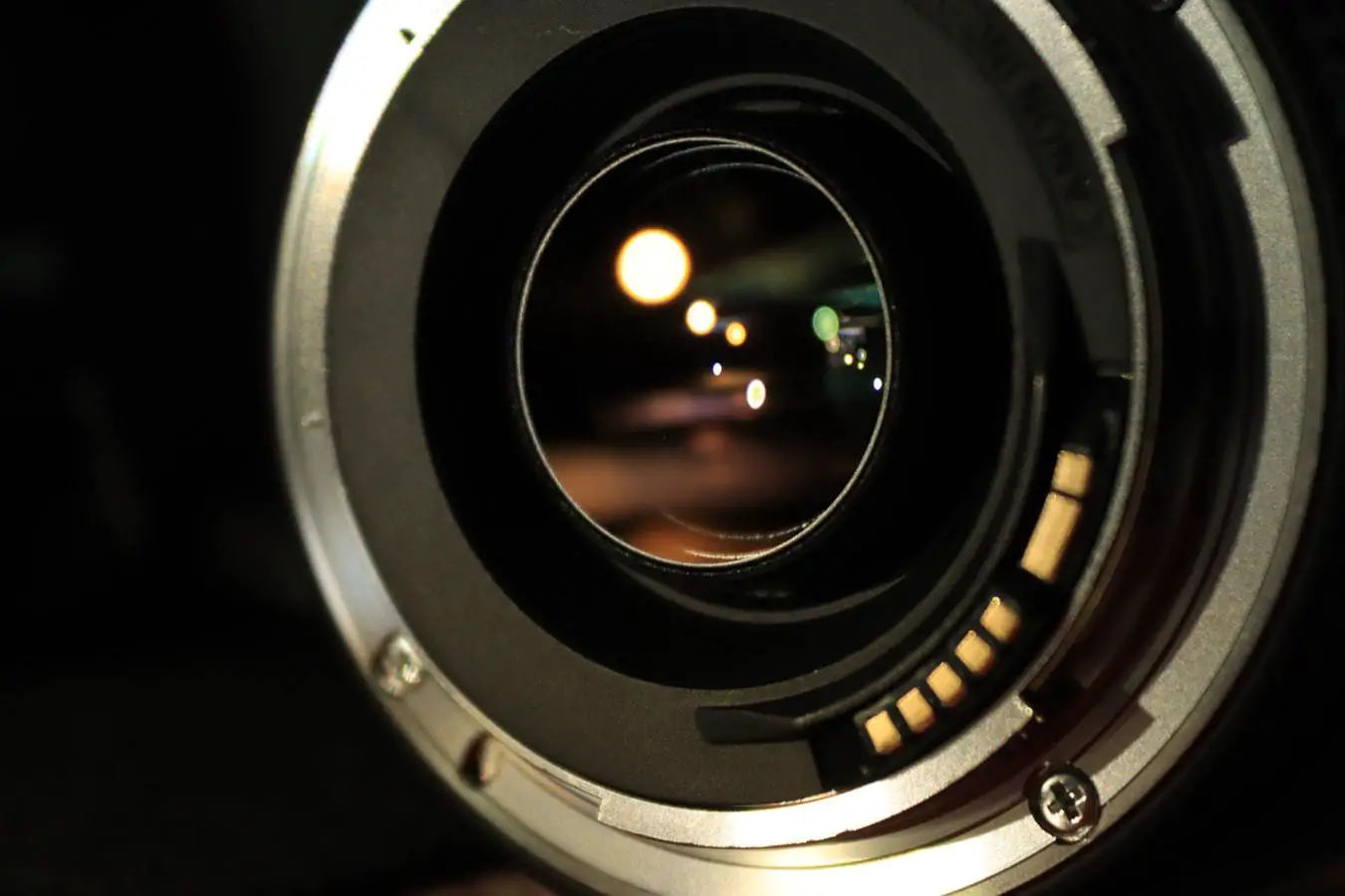 Macro shot aperture inside the camera lens