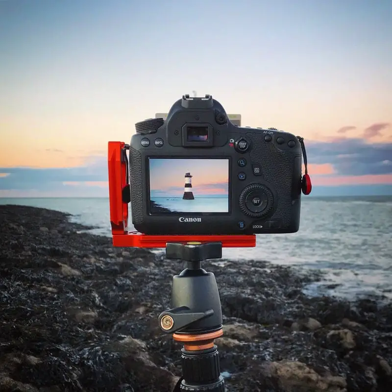camera in a side of a beach