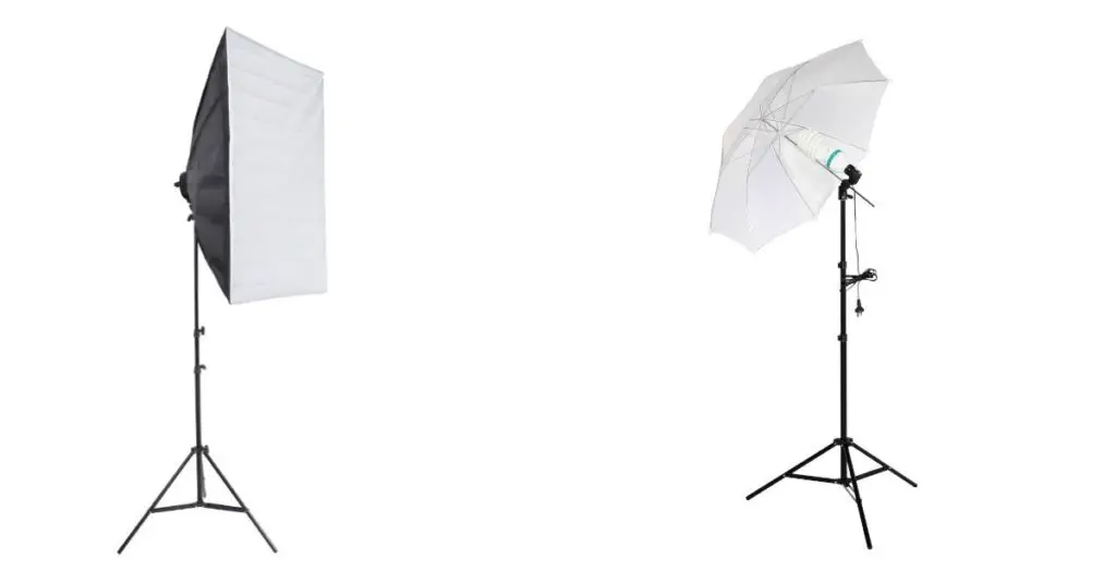 difference of a softbox and an unbrella