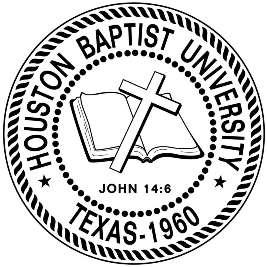 School logo Houston Baptist University Texas 1960