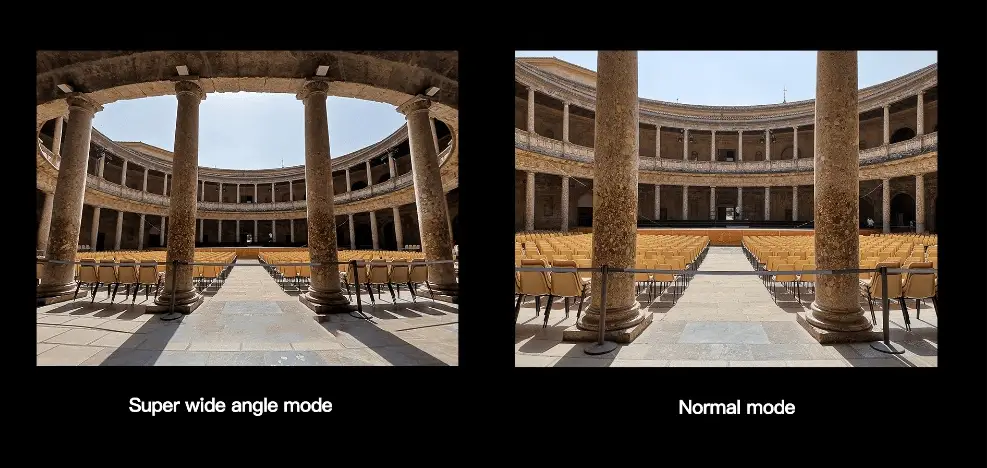 Difference of shot taken from wide angle lens and standard or normal lens