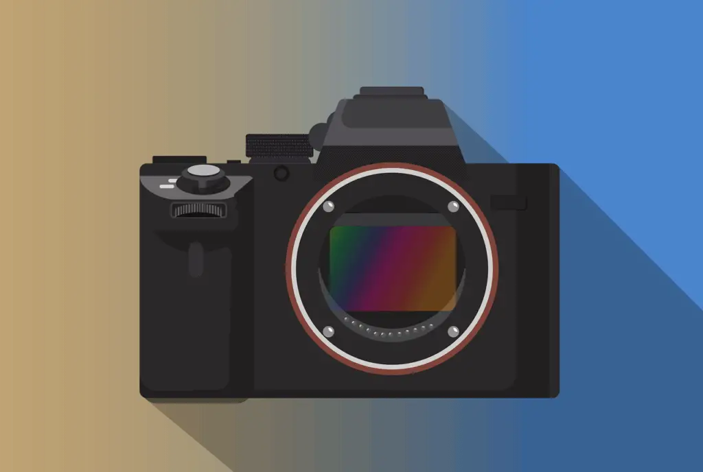 Graphic of a camera with its sensor