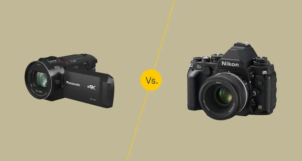 Panasonic cam recorder vs. Nikon camera