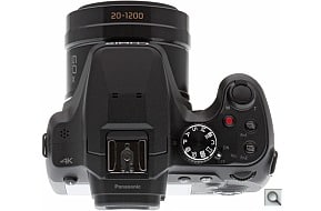 black Panasonic Lumix FZ80 camera with white background