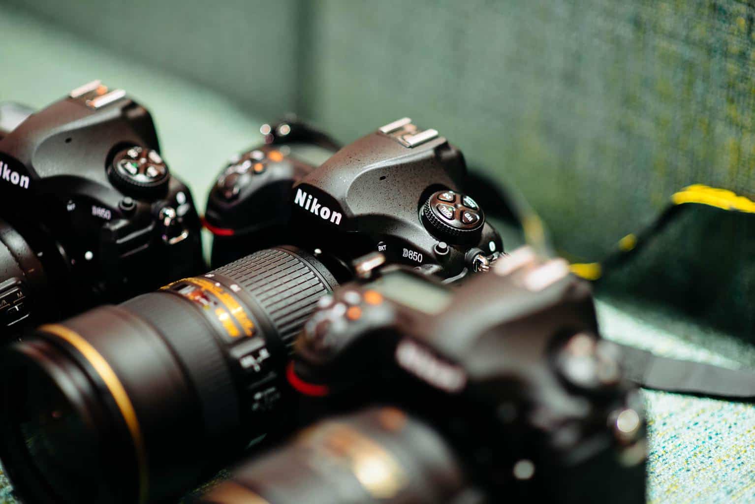 black nikon DSLR camera