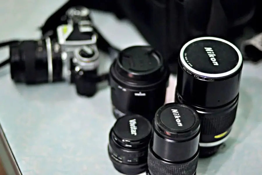 Various kinds of Nikon lenses