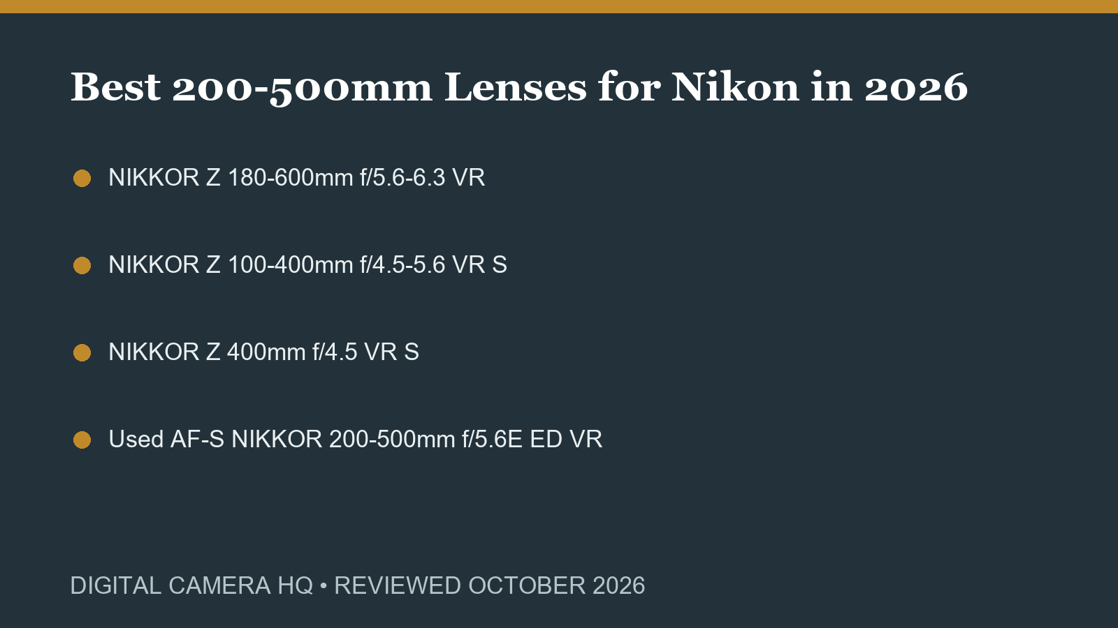 Best 200-500mm Lenses for Nikon in 2026 buying checklist