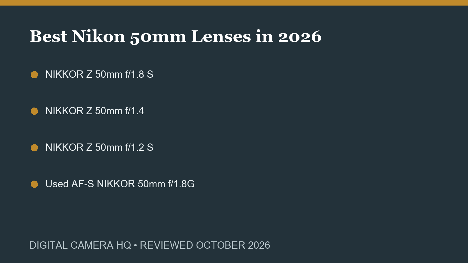 Best Nikon 50mm Lenses in 2026 buying checklist