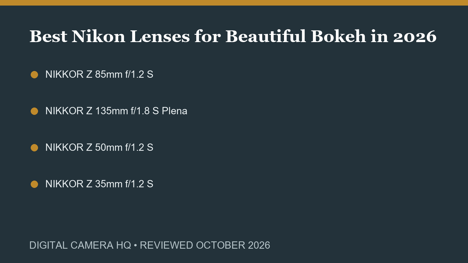 Best Nikon Lenses for Beautiful Bokeh in 2026 buying checklist
