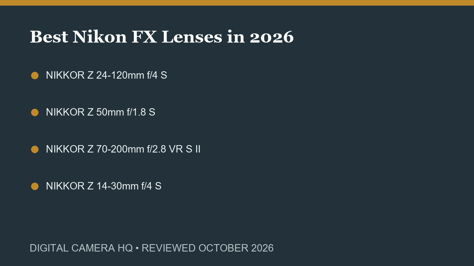 Best Nikon FX Lenses in 2026 buying checklist
