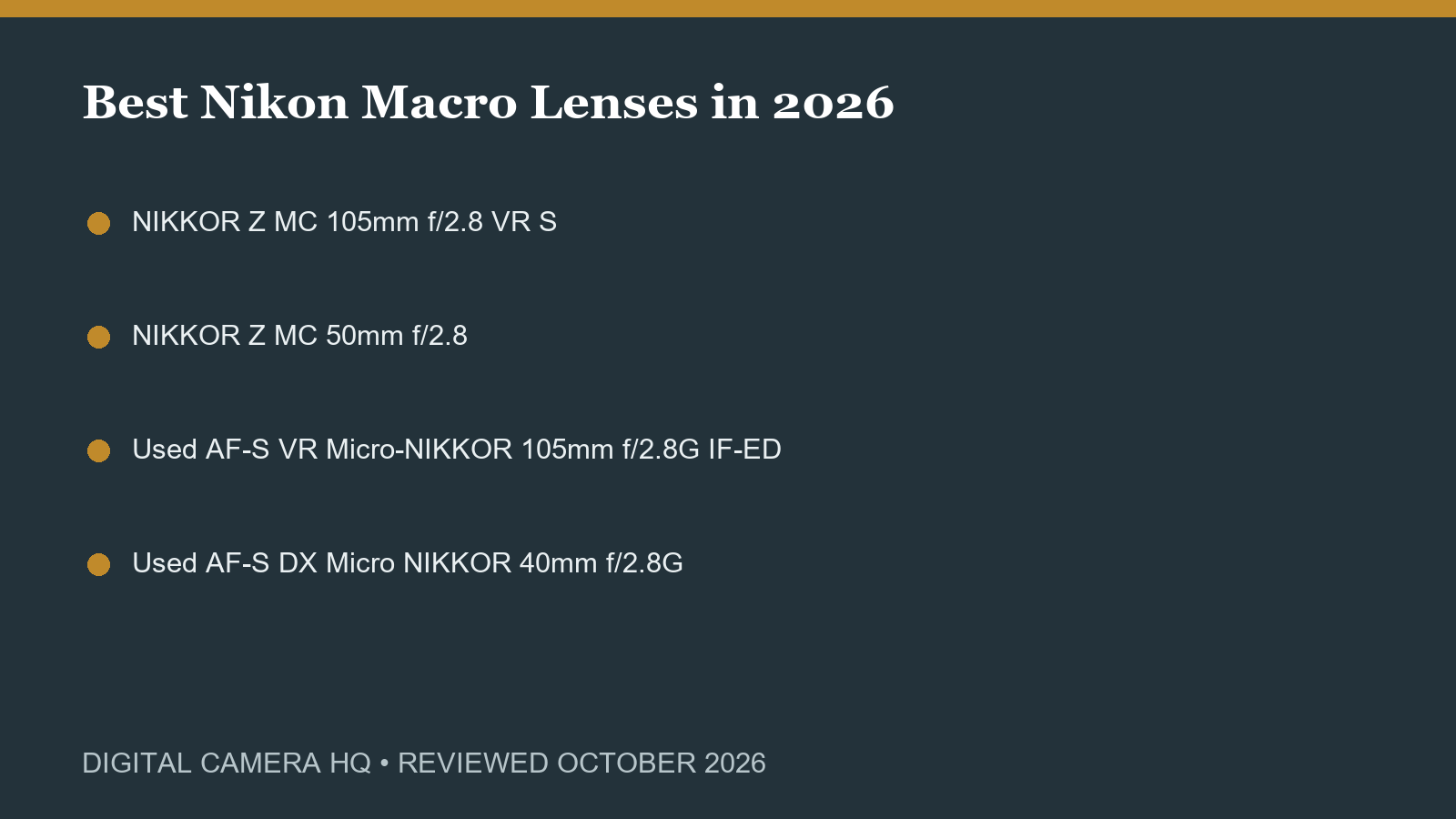 Best Nikon Macro Lenses in 2026 buying checklist