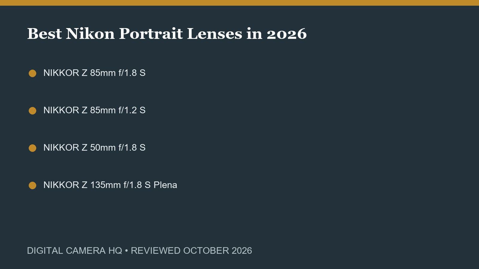 Best Nikon Portrait Lenses in 2026 buying checklist