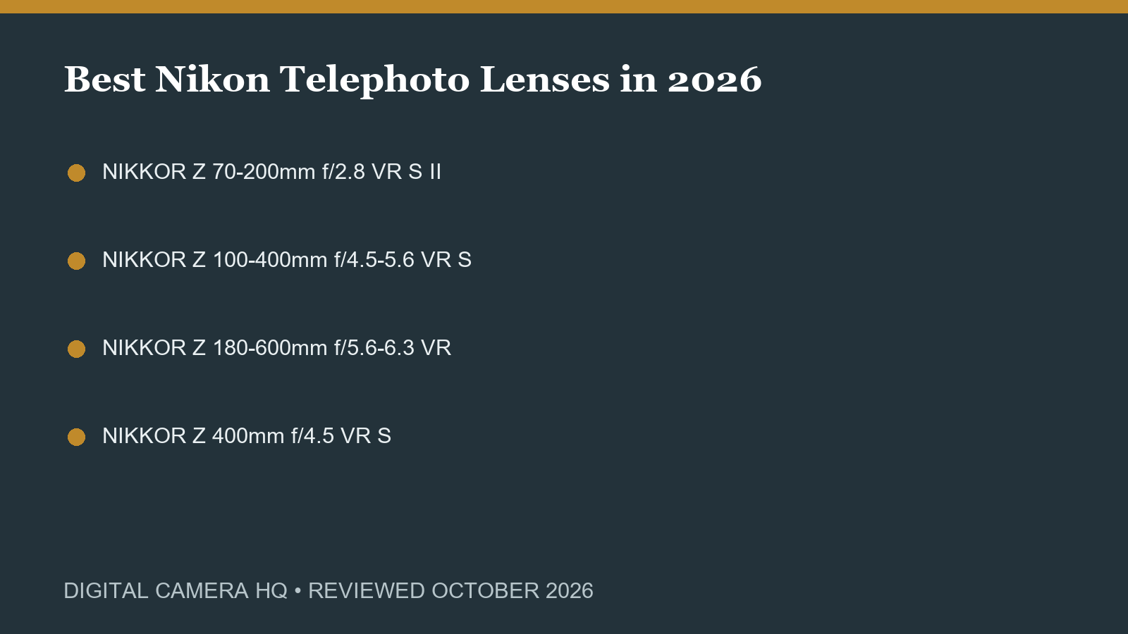 Best Nikon Telephoto Lenses in 2026 buying checklist