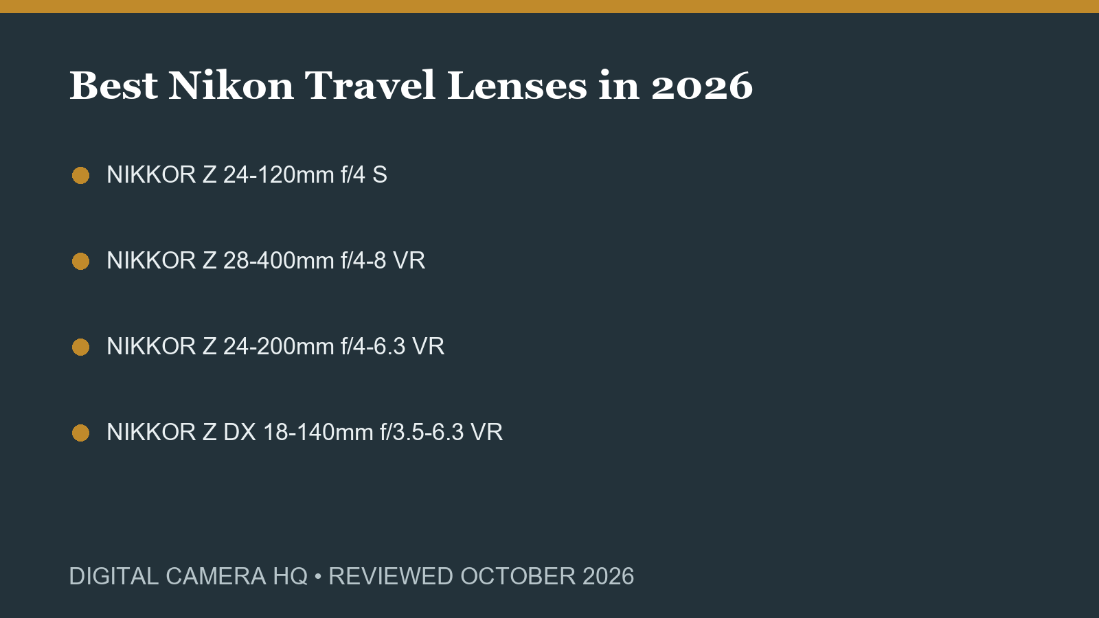 Best Nikon Travel Lenses in 2026 buying checklist