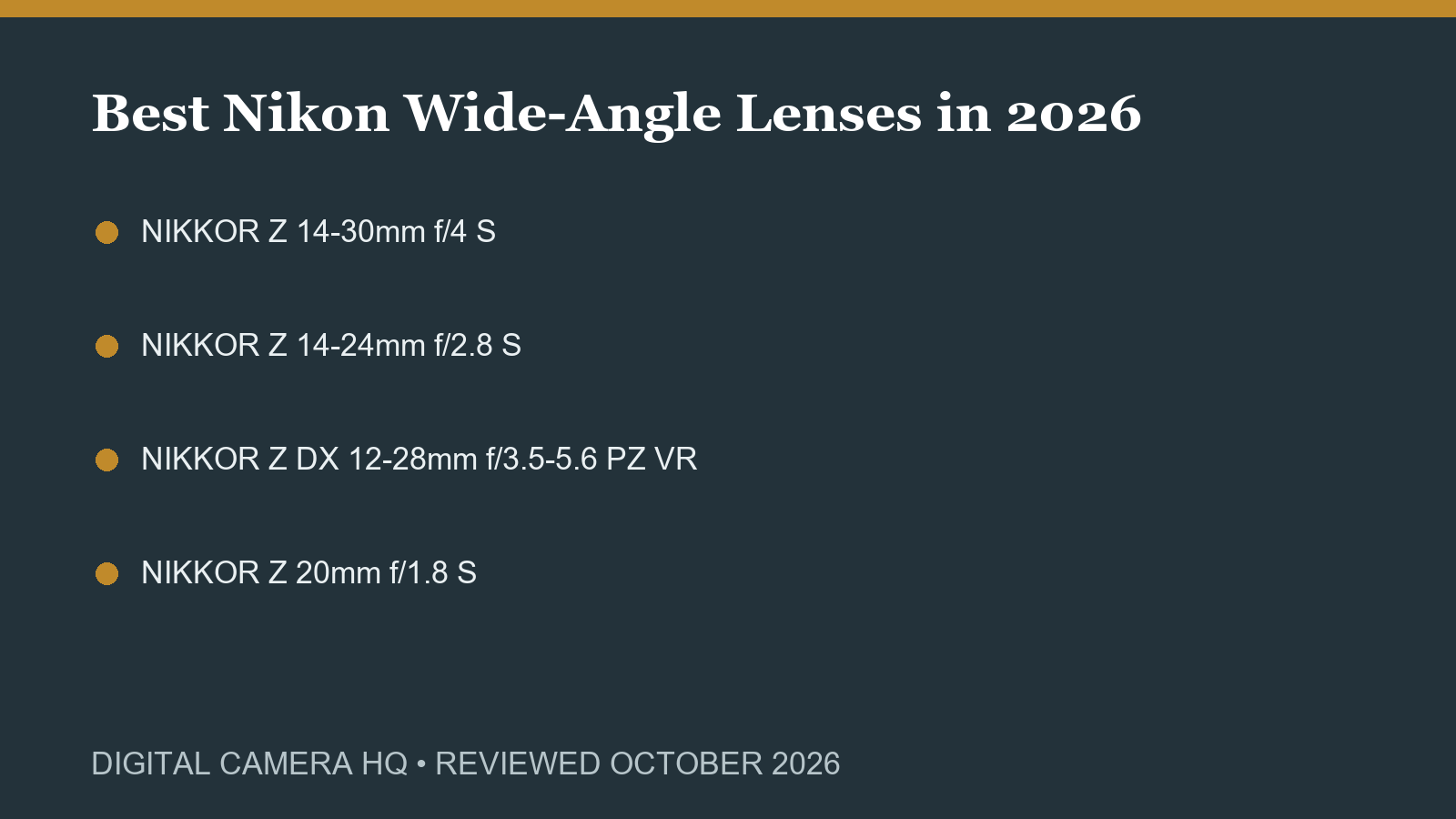 Best Nikon Wide-Angle Lenses in 2026 buying checklist