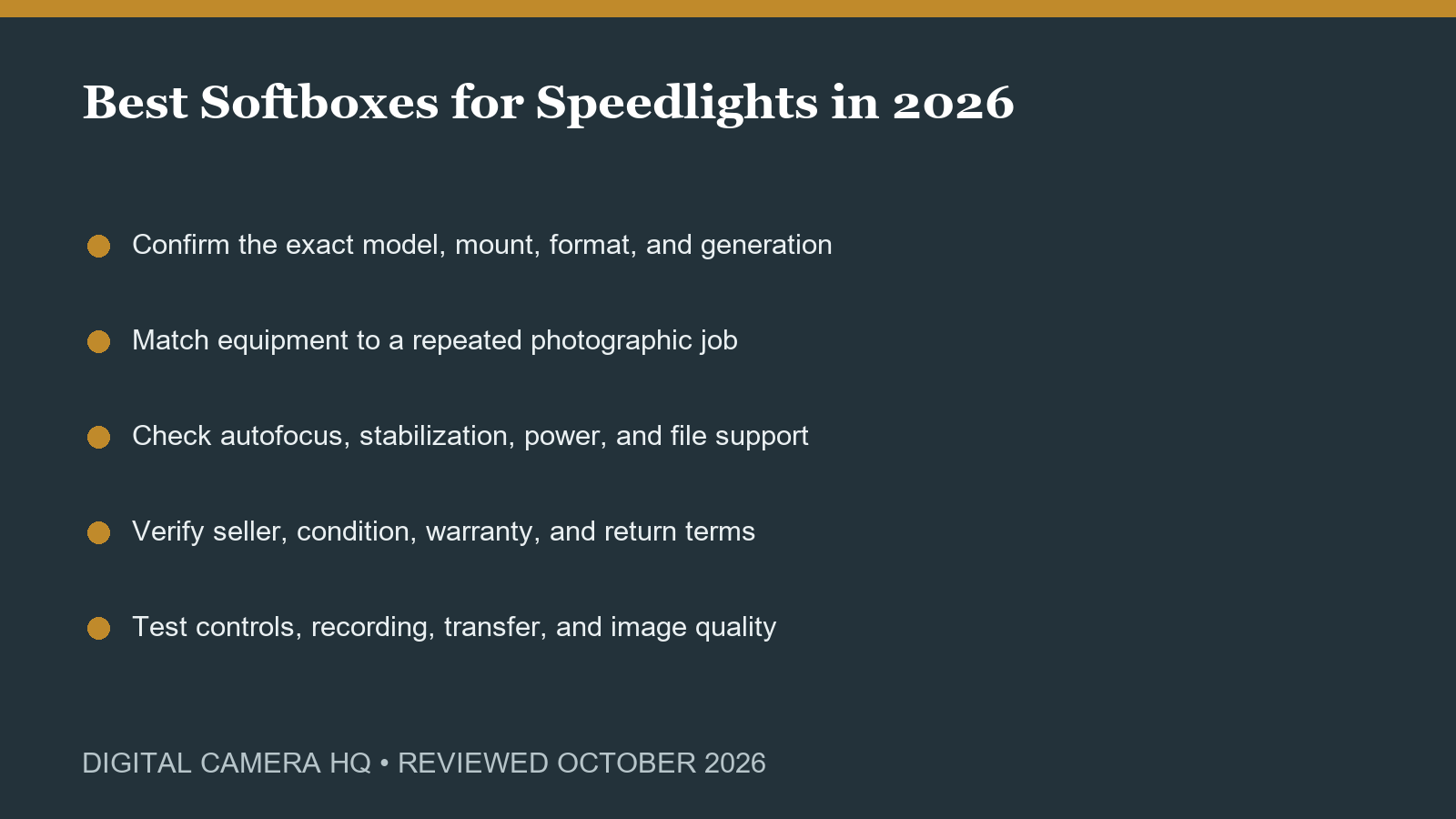 Best Softboxes for Speedlights in 2026 buying checklist