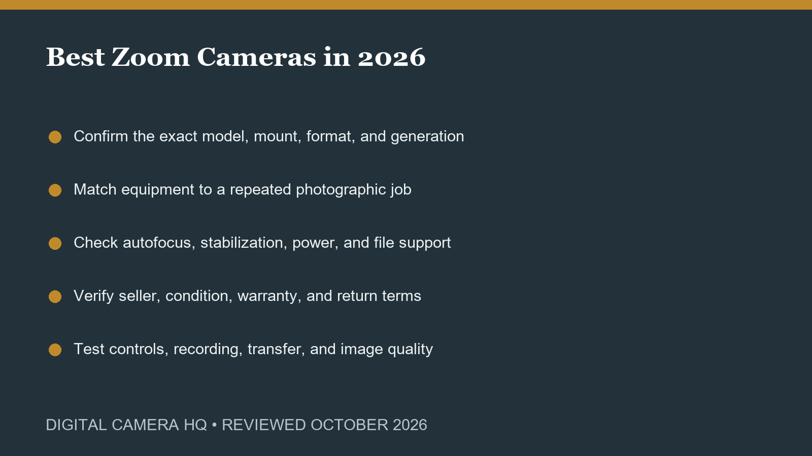 Best Zoom Cameras in 2026 buying checklist