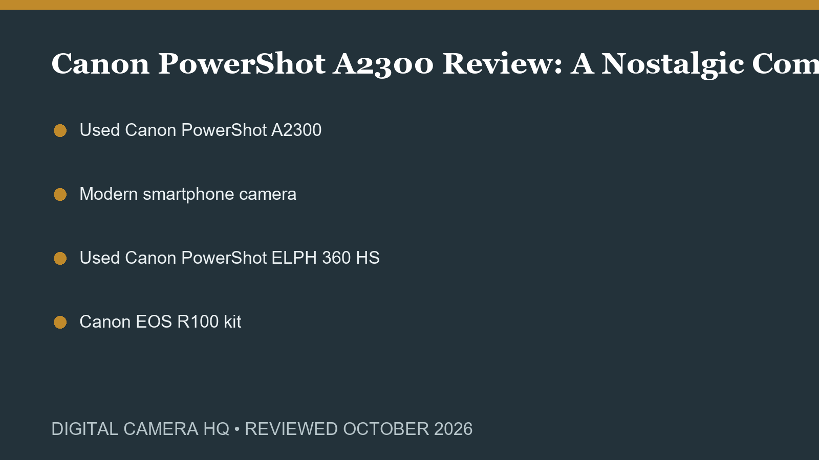 Canon PowerShot A2300 Review: A Nostalgic Compact in 2026 buying checklist